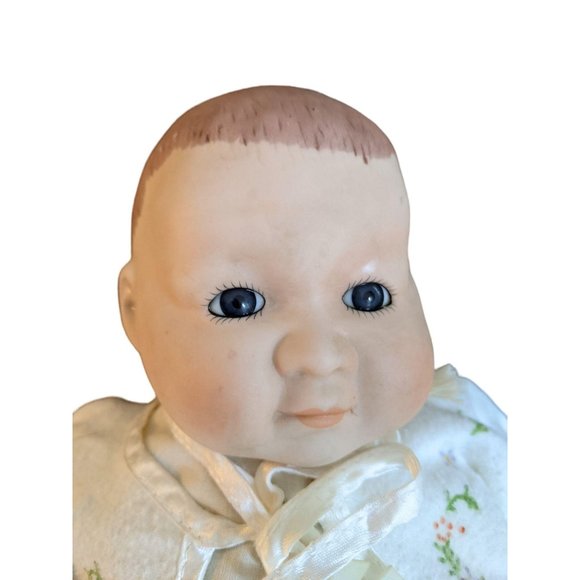 Musical Baby Doll, Bisque Head with Brahms Lullaby Windup - Picture 2 of 5